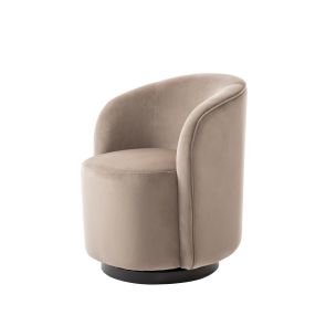 West End Silla Giratoria de comedor - Topo - Base Negra