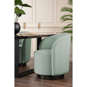 West End Silla Giratoria de comedor - Jade - Base Negra