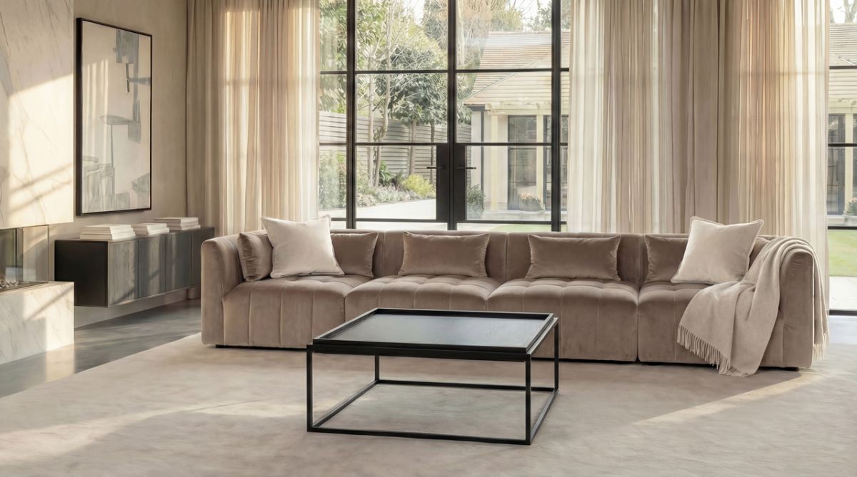 Essen Four Seat Sofa – Taupe / My-Furniture