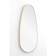 Adria Pebble Shape Dress Mirror - Brushed Brass