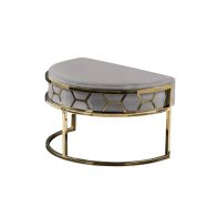 Alveare Fußhocker - Messing – Silber