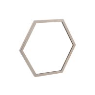 Alveare Brushed Chrome Wall Mirror