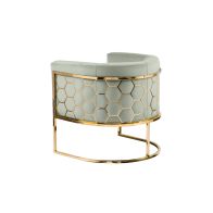 Alveare Tub Stuhl - Messing – Jadegrün