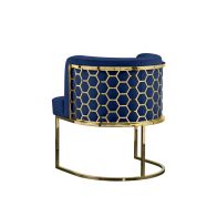 Alveare Eetkamerstoel Messing - Royal Blauw