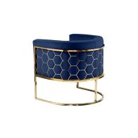 Alveare Poltroncina a vasca - Blu royal - Ottone