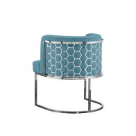 Alveare Chaise, base argent - Sarcelle
