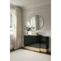 Anastasia Copritermosifone in Vetro nero - Ottone - Regolabile