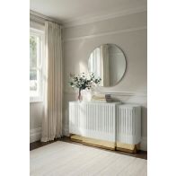 Anastasia Copritermosifone - Vetro bianco e Ottone - Regolabile