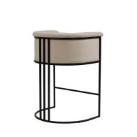 Aria Counterstol – Taupe – Svart Ram