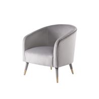 Bellucci Fåtölj - Dove Grey - Detaljer i Mässing 