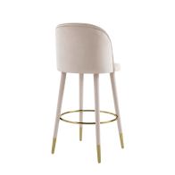 Bellucci Thekenhocker - Kreideweiß - Messingkappen