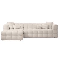 Berlin Canapé d'angle gauche - Taupe Clair Chenille
