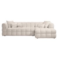 Berlin Canapé d'angle droit - Taupe Clair Chenille