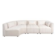 Essen Hörnsoffa Vänster Svängd – Ivory Chenille