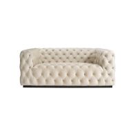 Frankfurt 2-Sitzer Sofa - Kreide - Schwarze Basis