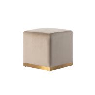 Harper Tabouret, base laiton - Taupe