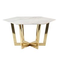 Kronos Table à manger en laiton