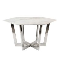 Kronos Table à manger en chrome