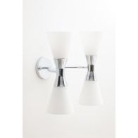 Camille Lampe murale double en argent