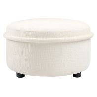 Tubio Large Repose-pieds - Ivoire Chenille
