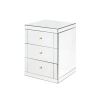 Lucia Lot de 2 Tables de Chevet Miroir