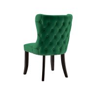 Margonia Chaise de salle à manger, piétement noir - Vert 