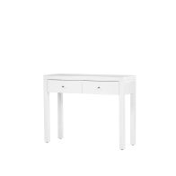 Pimlico - Tocador de vidrio blanco con 4 patas