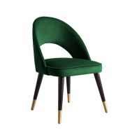 Rossini Chaise, extrémités laiton - Vert bouteille