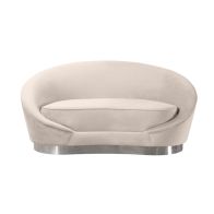 Selini 2-sitssoffa - Chalk - Sockel i Silver