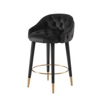 Sophia Sgabello da banco - Nero - Ottone
