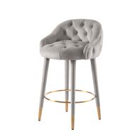 Sophia Sgabello da banco - Grigio - Ottone