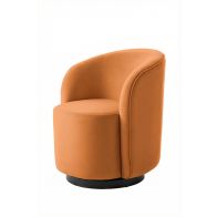West End Swivel  Dining Chair - Pumpkin – Black Base 