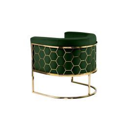 My Furniture Alveare Brass Tub Chair Hexagon furniture American