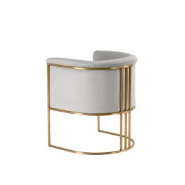 Aria Tub Chair - Dove Grey - Brass