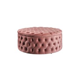 Mylia Storage Ottoman - Blush Pink