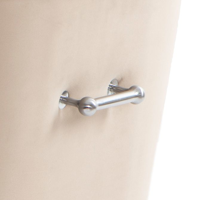 Mason Fateuil, piétement argent - Taupe-view6