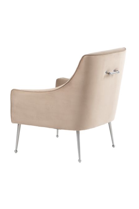 Mason Lounge Stuhl Taupe - Beine in Silber  - Bild #0