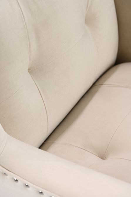 Grayson Fauteuil, finition argent – Craie-view6