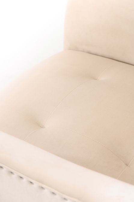 Grayson Fauteuil, finition argent – Craie-view8