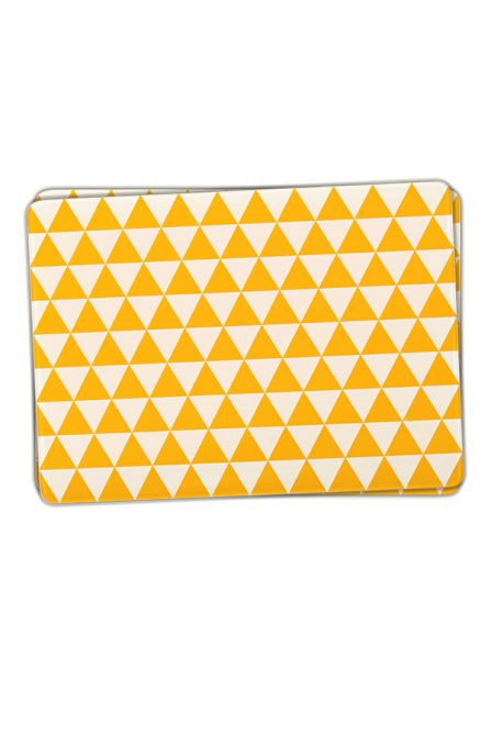 Set of 6 Placemats  Yellow Check - gft-view2