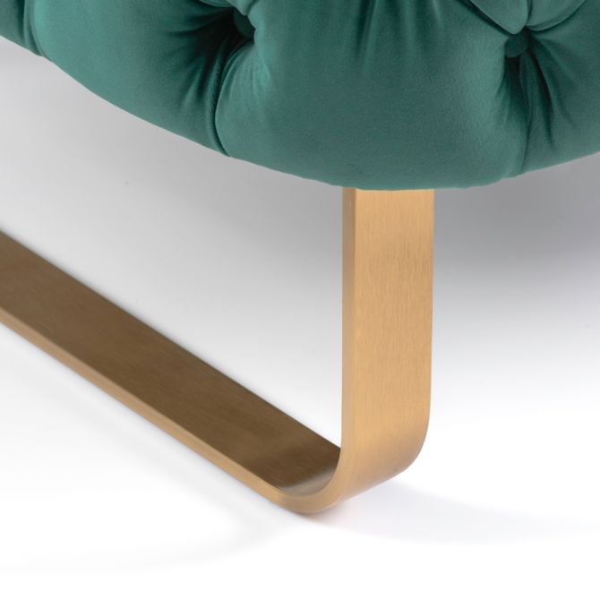 Grosvenor Poltrona - Verde bottiglia - Ottone spazzolato-view4