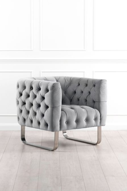 Grosvenor Armsessel - Taubengrau - Silber-view4