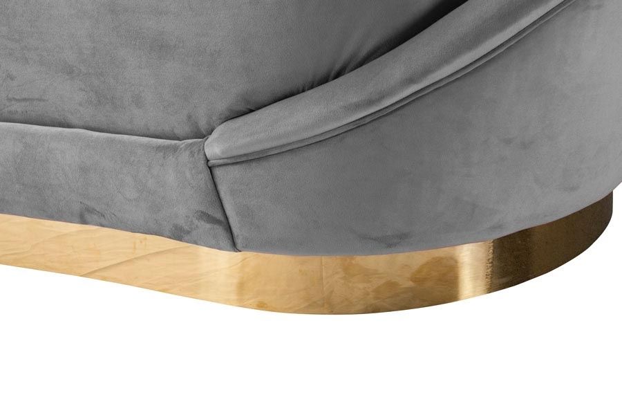 Selini 3-Sitzer Sofa - Messing - Basis - Taubengrau-view5