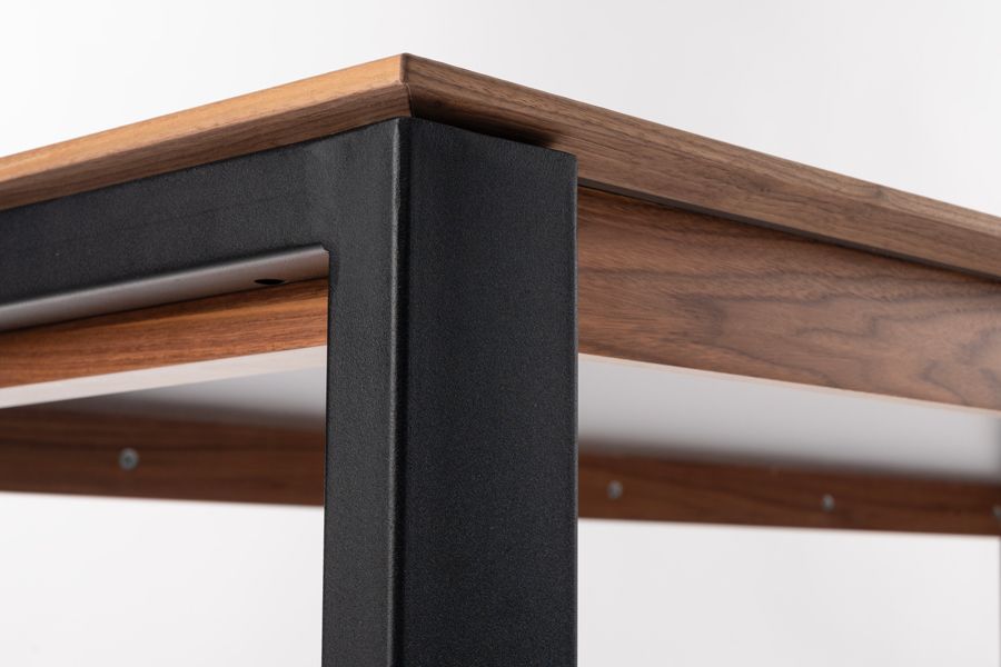 Corinna 8 Seat Dining Table Grey - Black legs-view3