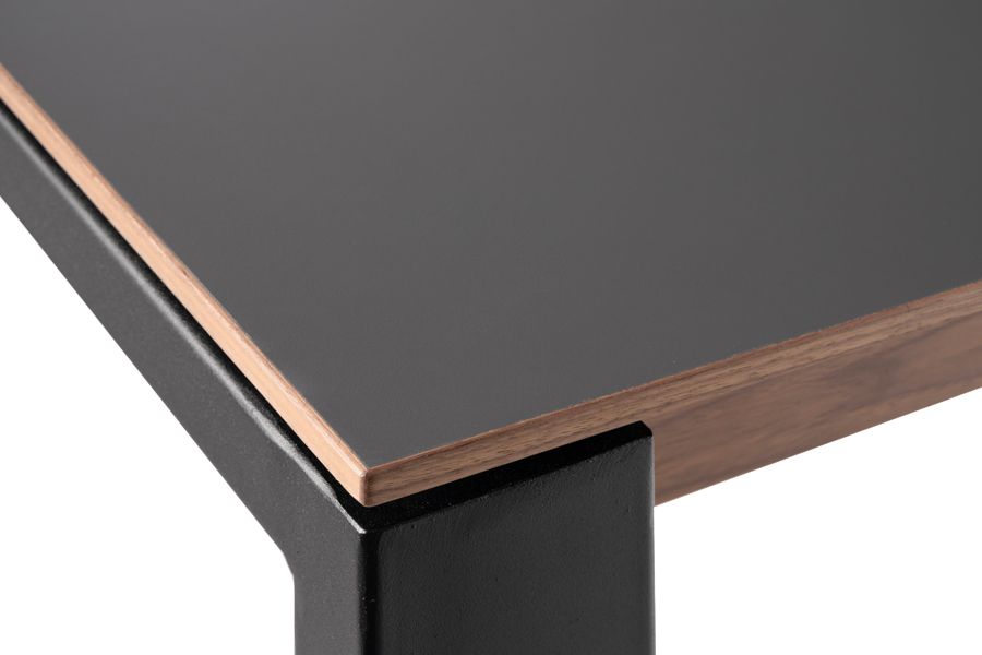 Corinna 8 Seat Dining Table Grey - Black legs-view4