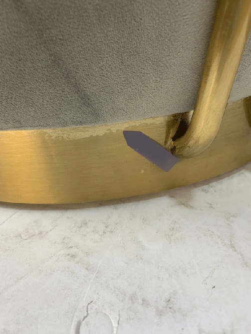 (ID:37096) Cascade LC-135 Occasional Swivel Chair -  - Dove Grey - Brass-view8