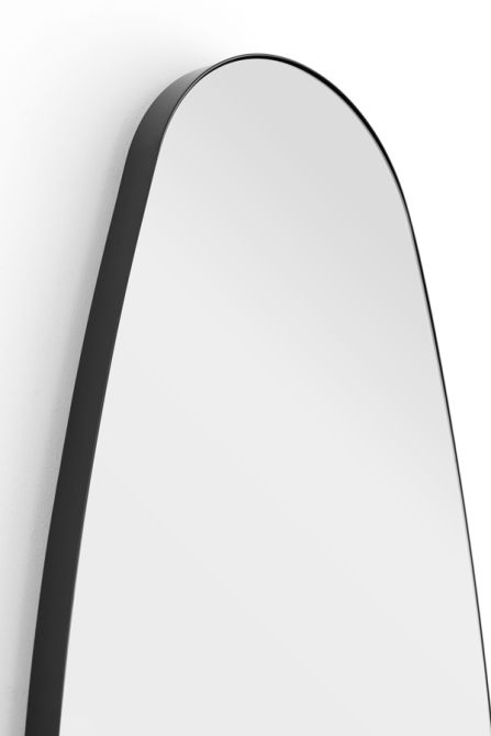 Adria Pebble Shape Dress Mirror - Matt Black-view3