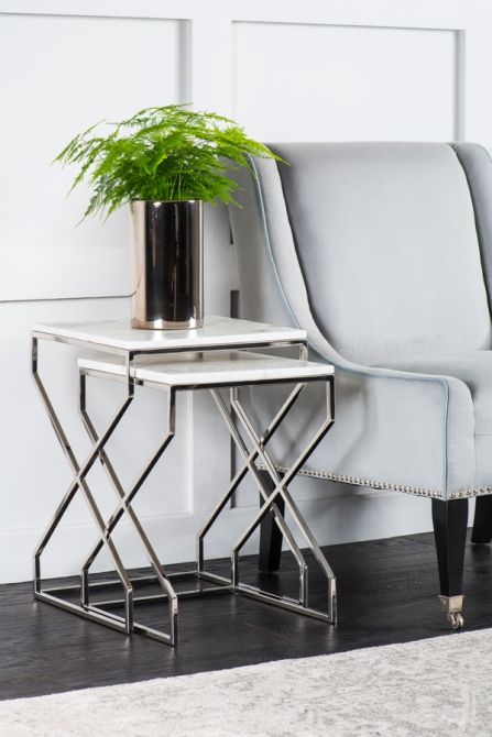 Alhambra Bijzettafeltjes Zilver-view2