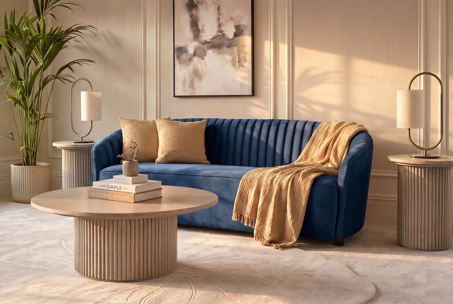 Alice Canapé 3 places - Bleu-view2