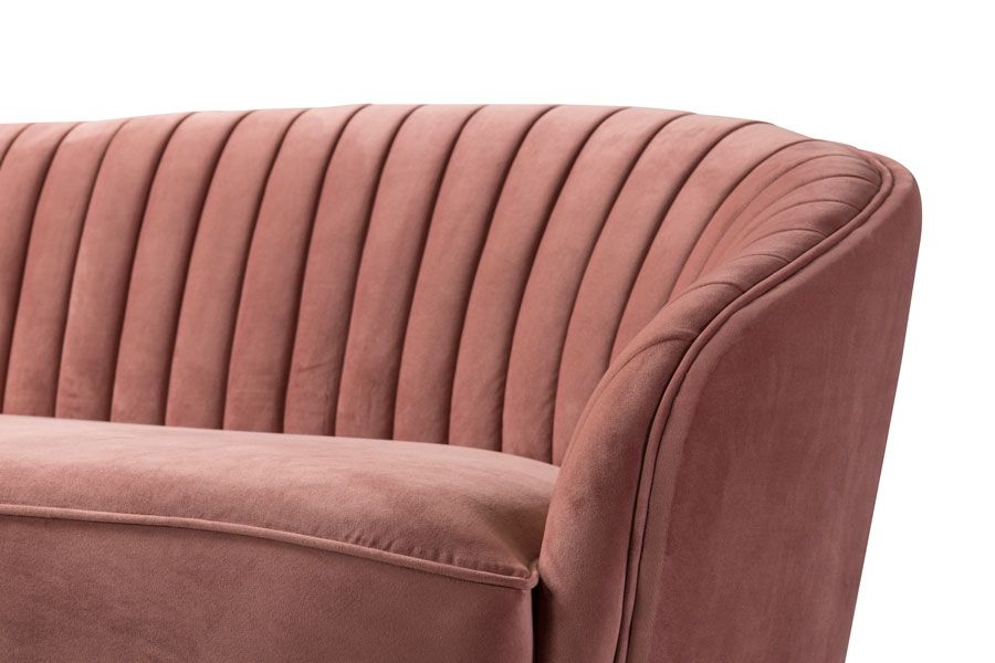 Alice Three Seat Sofa - Blush Pink - Image #0